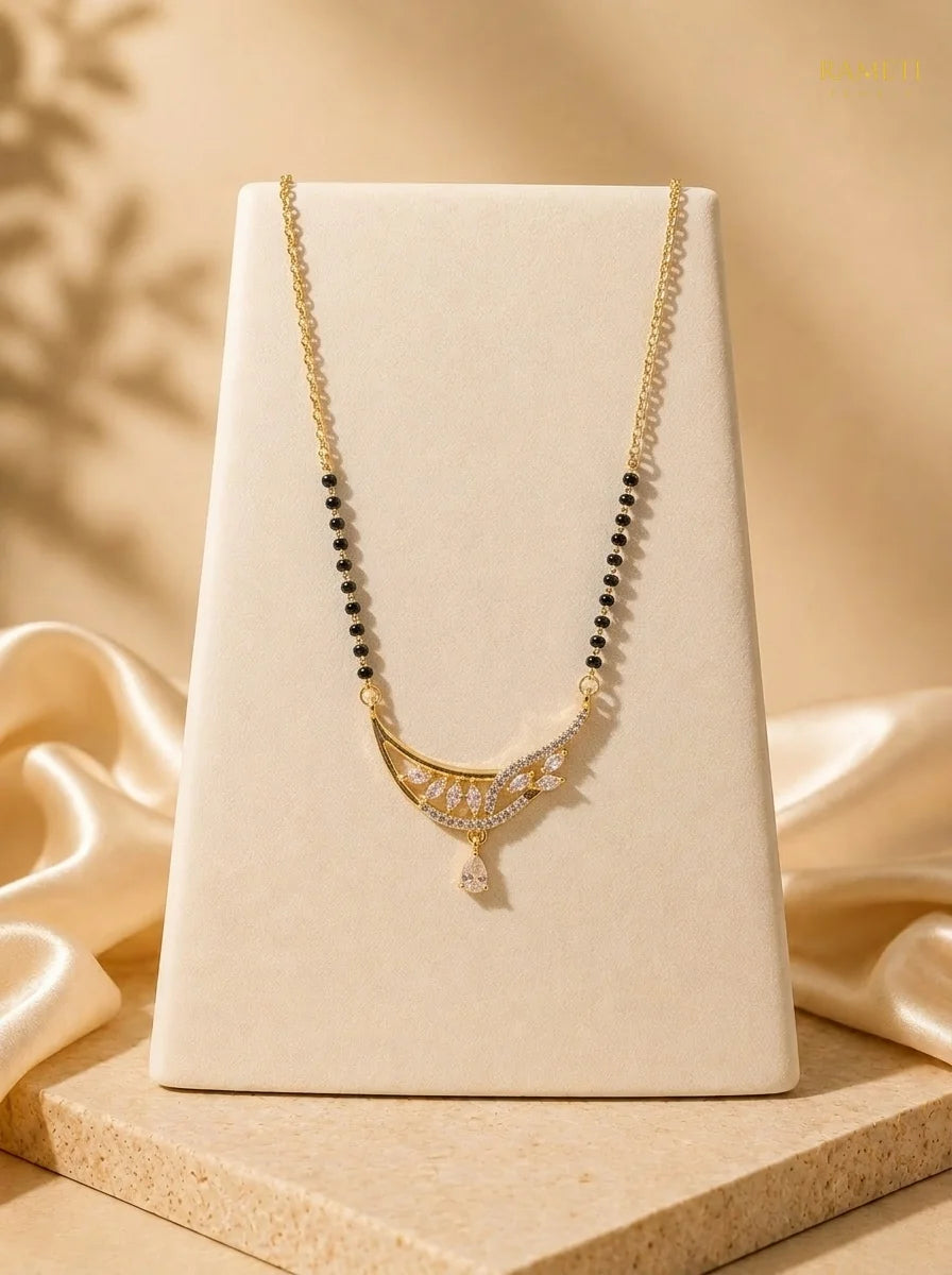 Detailed view of Nushrat Mangalsutra - Rameti Jewels