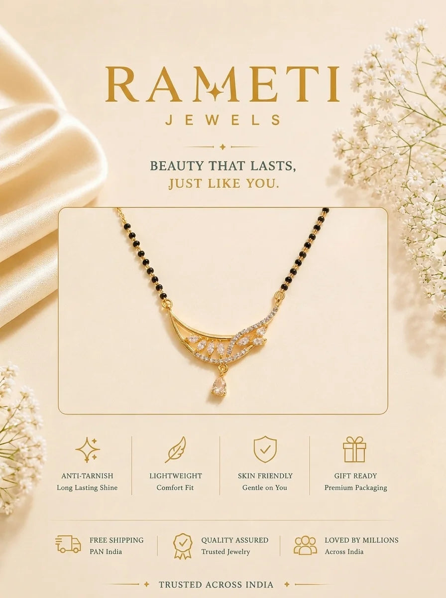 Detailed view of Nushrat Mangalsutra - Rameti Jewels