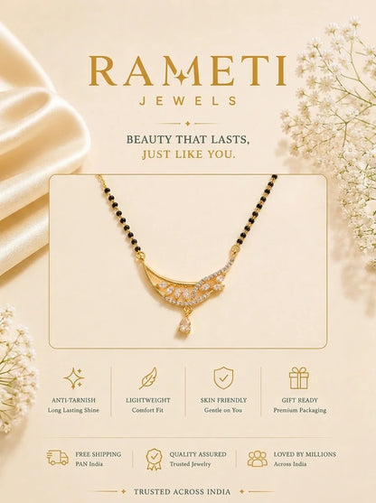 Detailed view of Nushrat Mangalsutra - Rameti Jewels