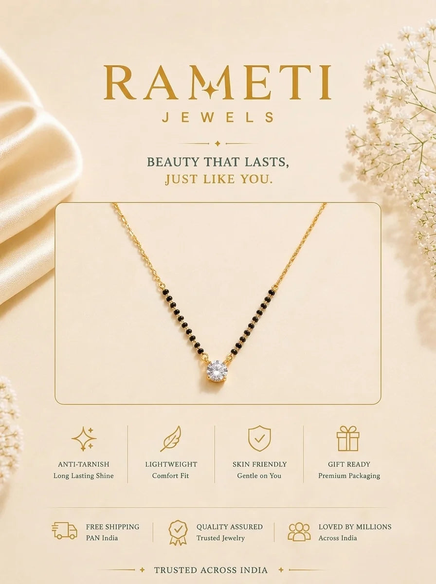 Detailed view of Malavika Mangalsutra - Rameti Jewels