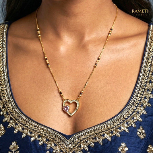 Detailed view of Chitrakshi Minimalist Elegance Daily Wear Mangalsutra - Rameti Jewels