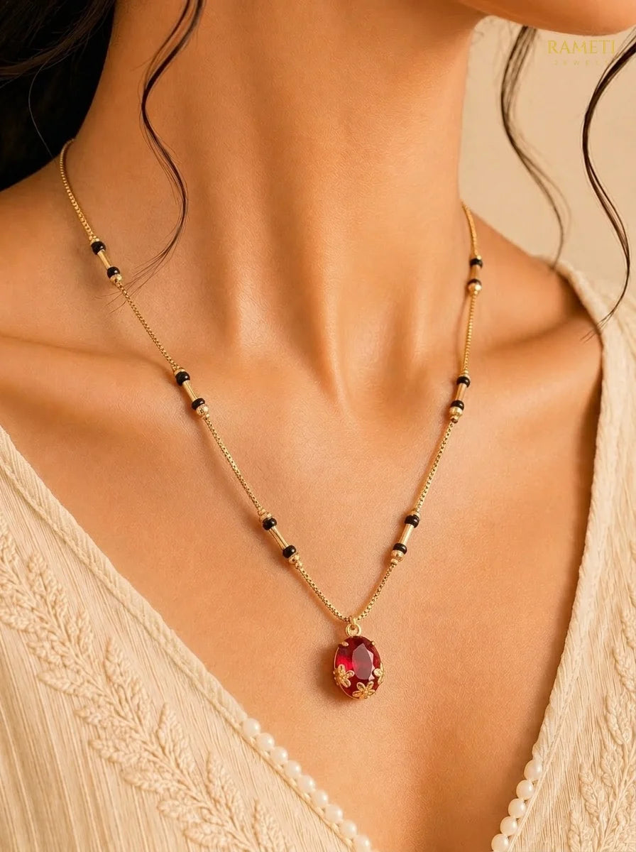 Detailed view of Mrunal Mangalsutra - Rameti Jewels