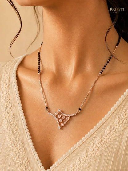 Detailed view of Malvika Mangalsutra - Rameti Jewels