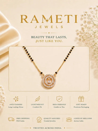 Detailed view of Shraddha Mangalsutra - Rameti Jewels