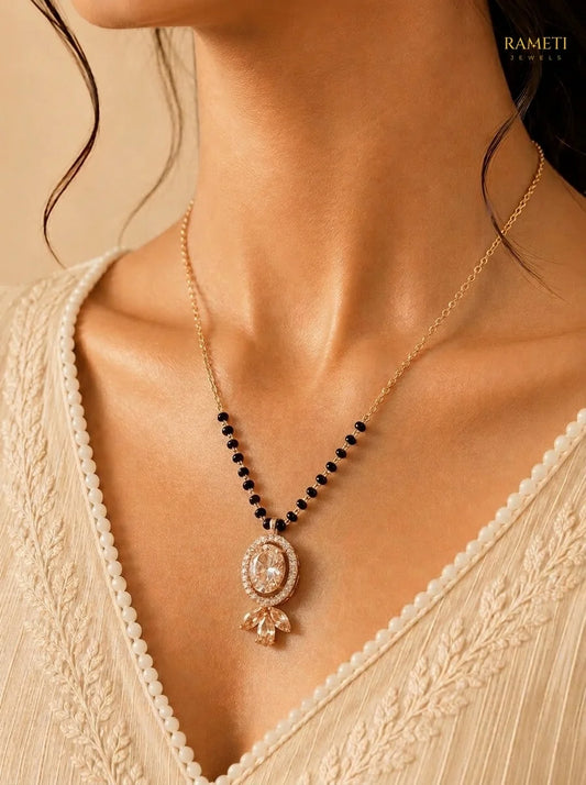 Detailed view of Sanjeeda Mangalsutra - Rameti Jewels