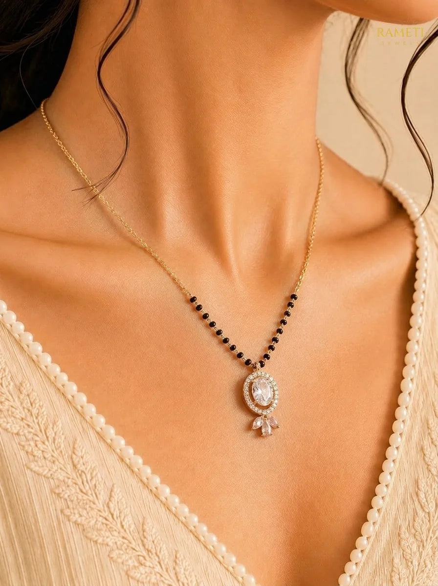Detailed view of Sanjeeda Mangalsutra - Rameti Jewels