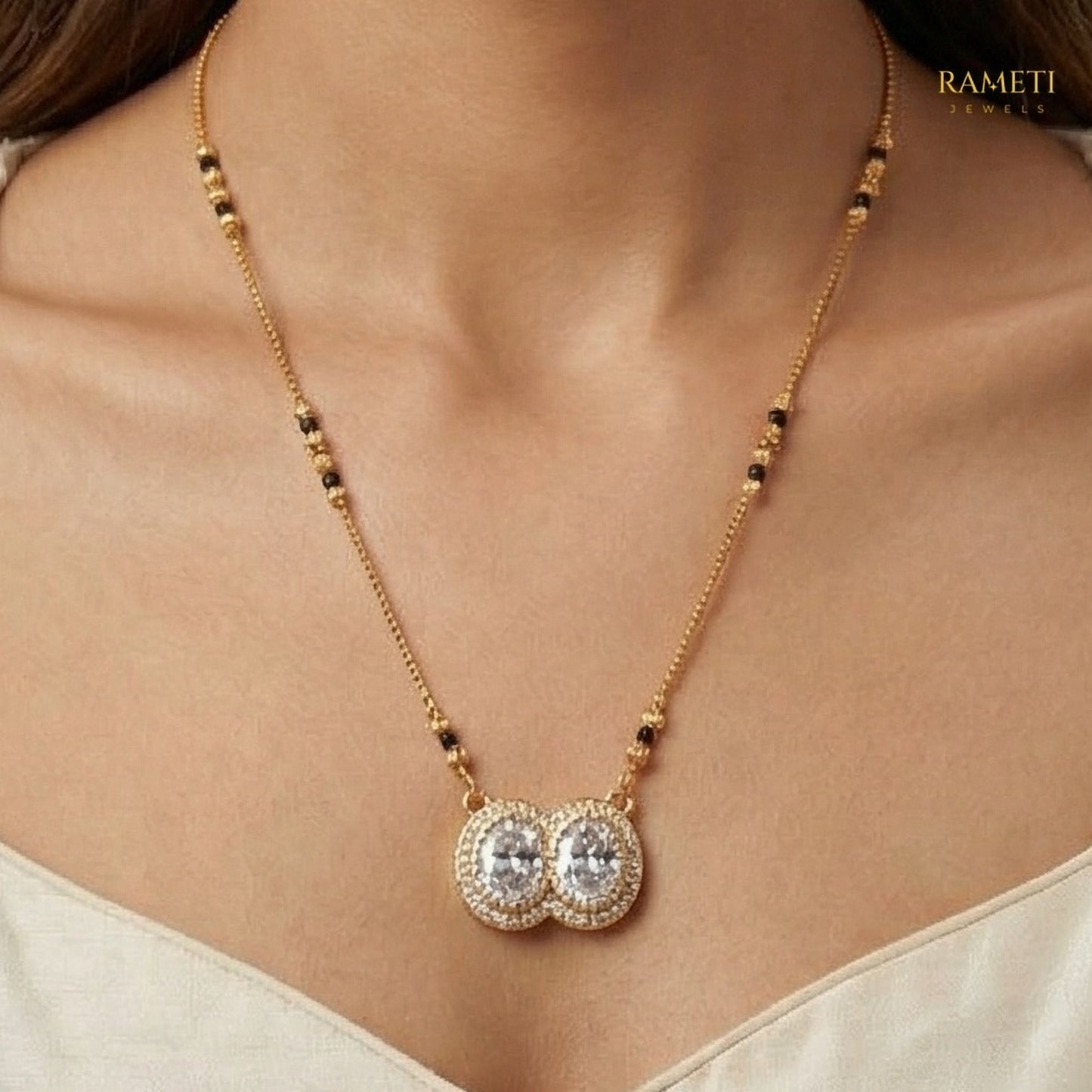 Darshana Sleek and Sophisticated Office Wear Mangalsutra - Rameti Jewels