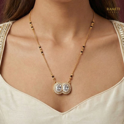 Detailed view of Darshana Sleek and Sophisticated Office Wear Mangalsutra - Rameti Jewels