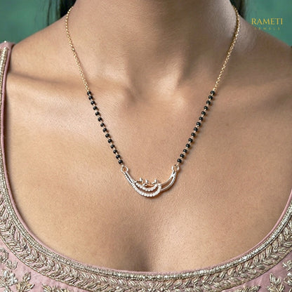 Detailed view of Deepti Divine Protection Classic Mangalsutra - Rameti Jewels