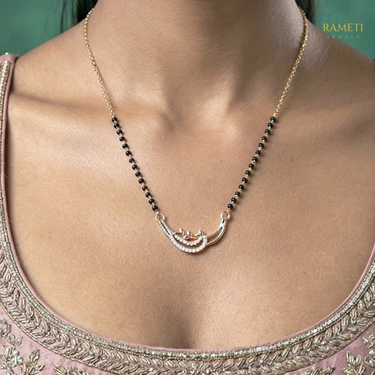 Detailed view of Deepti Divine Protection Classic Mangalsutra - Rameti Jewels