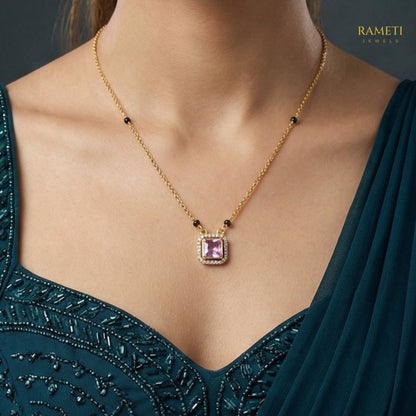 Detailed view of Aditi Celebrity Inspired Modern Mangalsutra - Rameti Jewels
