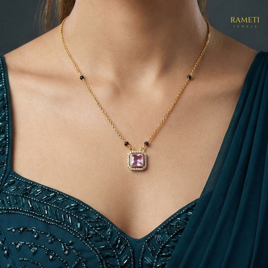 Detailed view of Aditi Celebrity Inspired Modern Mangalsutra - Rameti Jewels