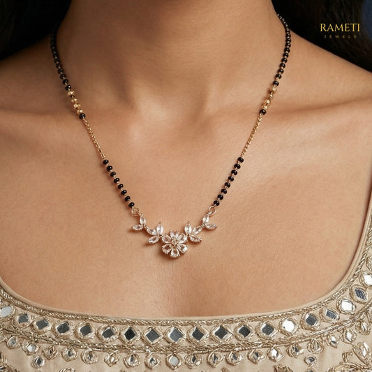 Detailed view of Disha Minimalist Elegance Daily Wear Mangalsutra - Rameti Jewels