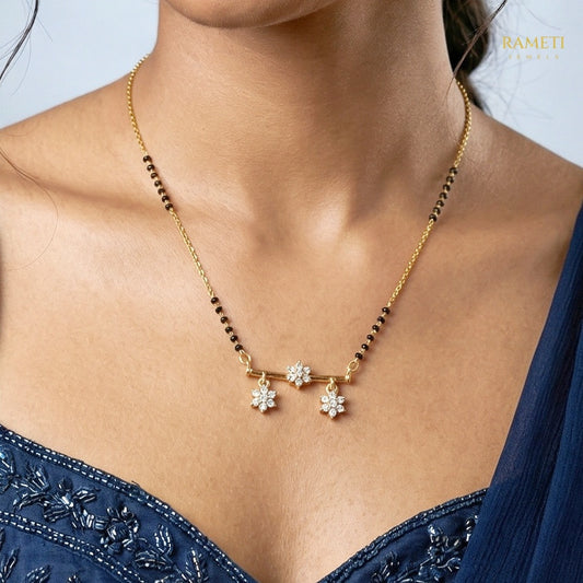 Detailed view of Eshika Celebrity Inspired Modern Mangalsutra - Rameti Jewels