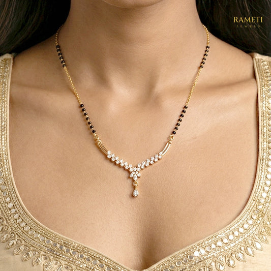 Detailed view of Eta Eternal Bond 18K Gold Mangalsutra - Rameti Jewels