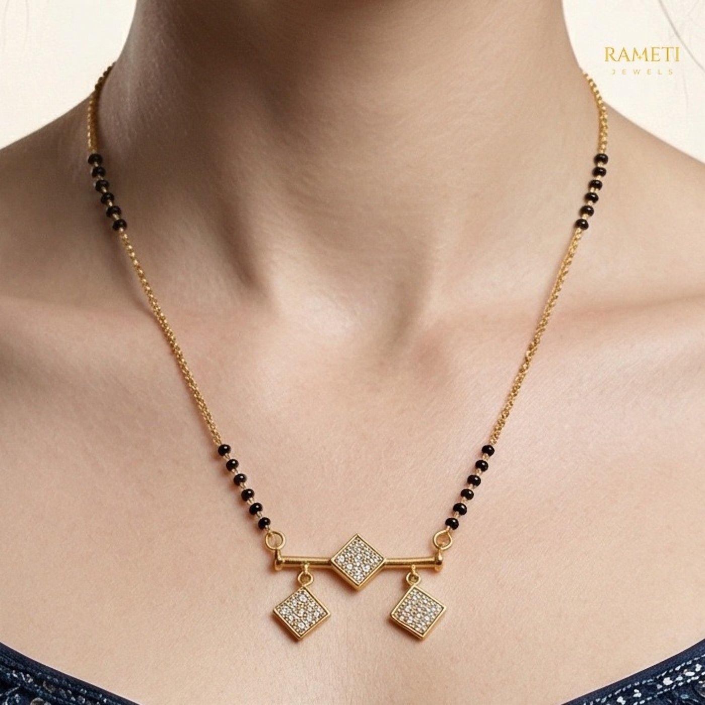 Eshana Minimalist Elegance Daily Wear Mangalsutra - Rameti Jewels
