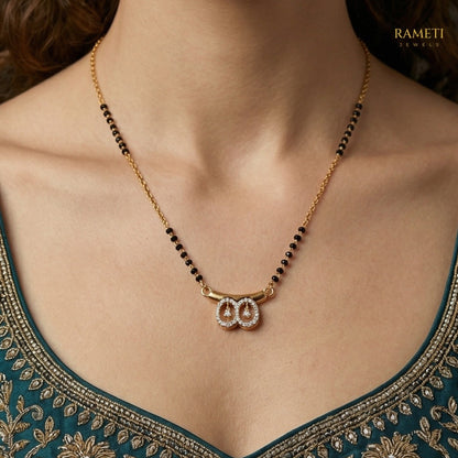 Detailed view of Eshita Minimalist Elegance Daily Wear Mangalsutra - Rameti Jewels