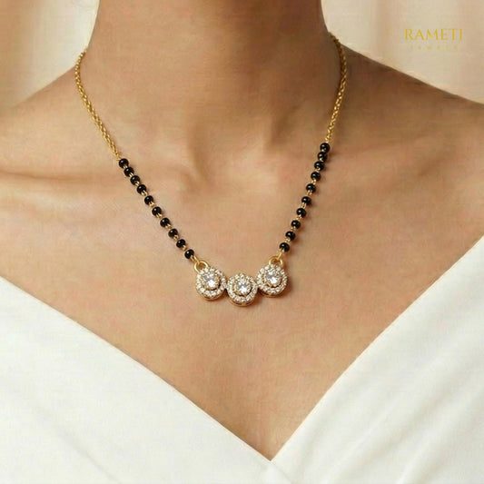 Detailed view of Ahana Divine Protection Classic Mangalsutra - Rameti Jewels