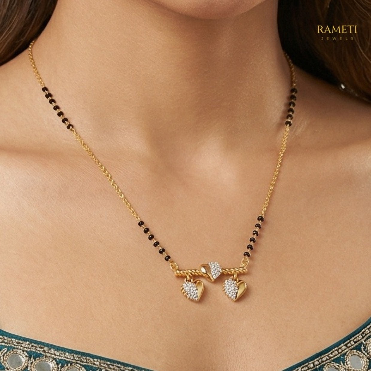 Farah Minimalist Elegance Daily Wear Mangalsutra - Rameti Jewels