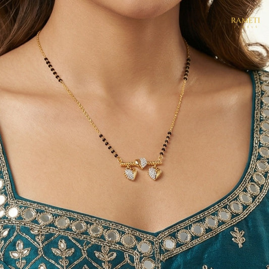 Detailed view of Farah Minimalist Elegance Daily Wear Mangalsutra - Rameti Jewels