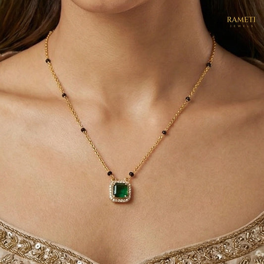 Detailed view of Akshara Sleek and Sophisticated Office Wear Mangalsutra - Rameti Jewels
