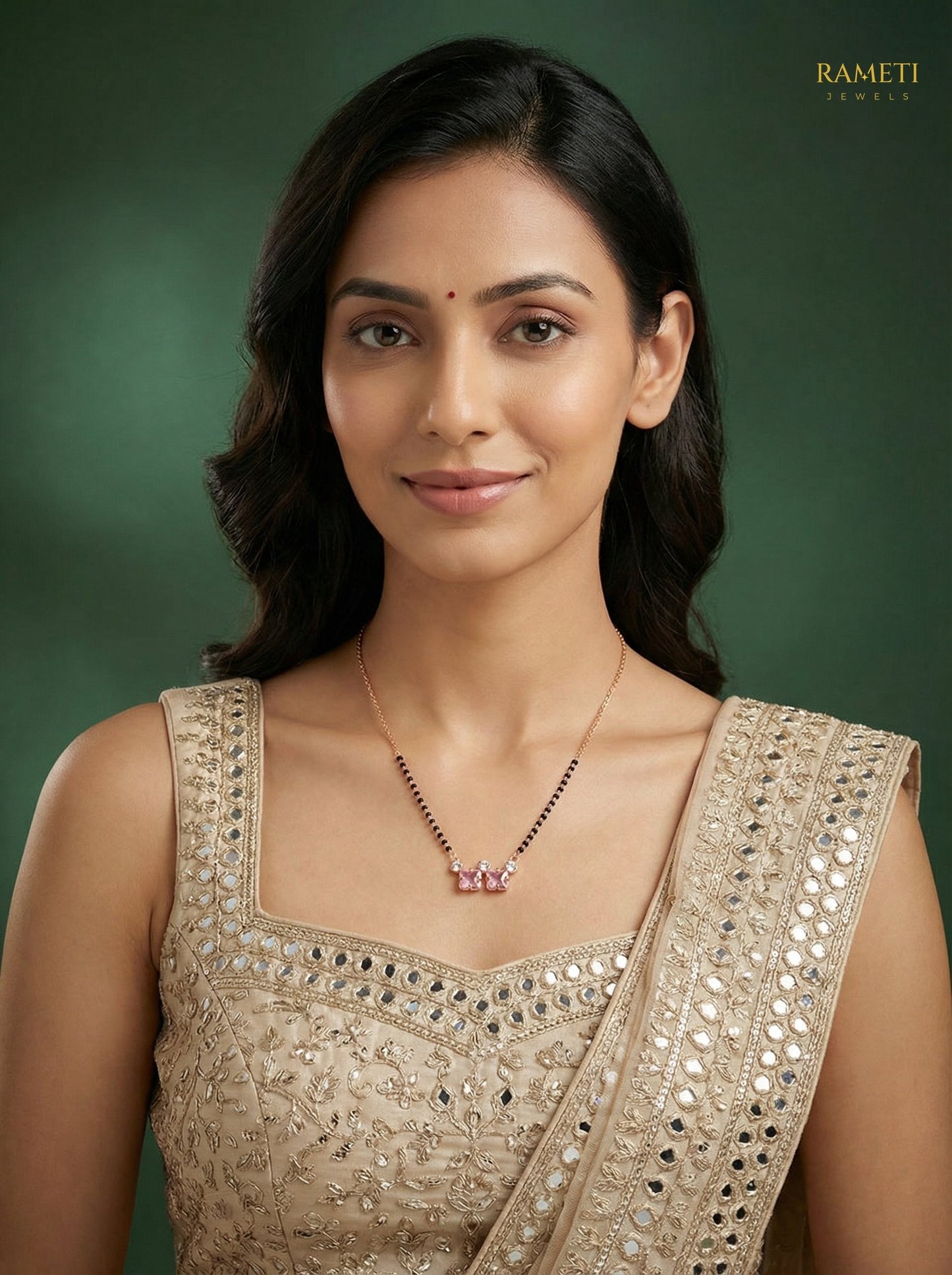 Gia Traditional Heritage Collection Mangalsutra worn by model - Rameti Jewels