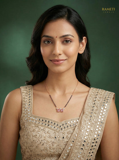 Gia Traditional Heritage Collection Mangalsutra worn by model - Rameti Jewels