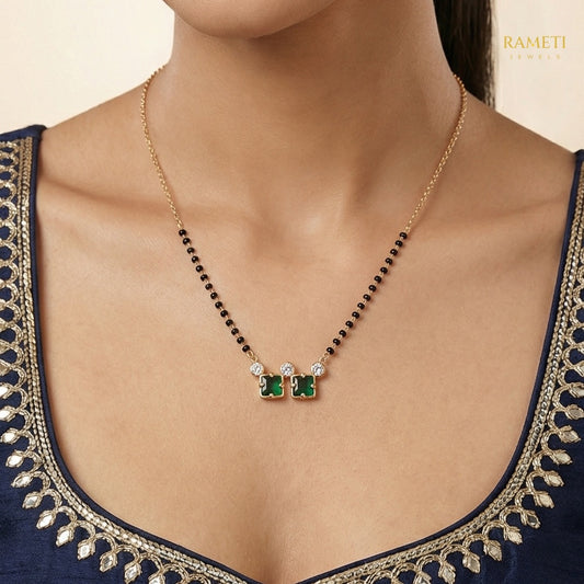 Detailed view of Gauri Sleek and Sophisticated Office Wear Mangalsutra - Rameti Jewels