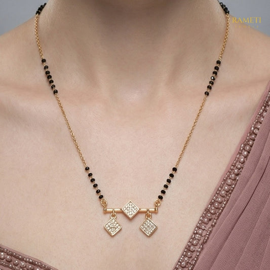 Geetika Royal Heart Cut Designer Mangalsutra - Rameti Jewels