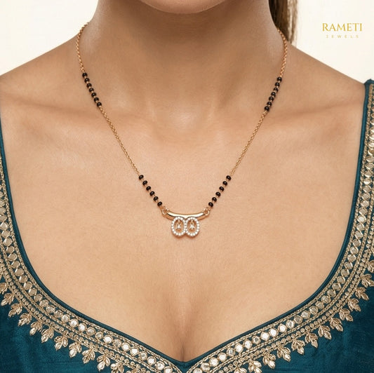 Detailed view of Gitali Traditional Heritage Collection Mangalsutra - Rameti Jewels