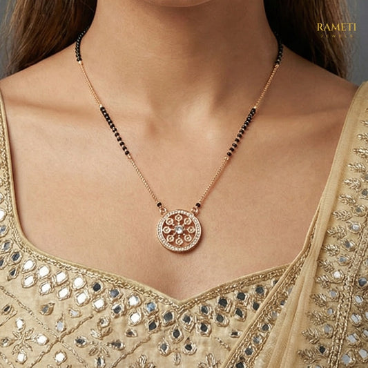 Detailed view of Grishma Traditional Heritage Collection Mangalsutra - Rameti Jewels