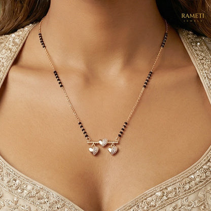 Detailed view of Hazel Celebrity Inspired Modern Mangalsutra - Rameti Jewels