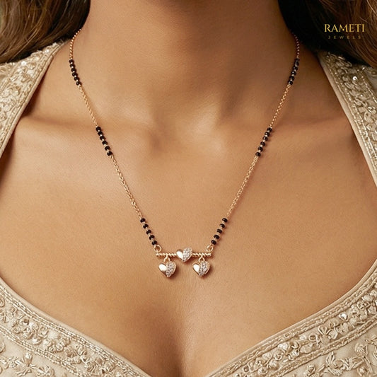 Detailed view of Hazel Celebrity Inspired Modern Mangalsutra - Rameti Jewels