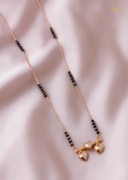 Side profile and craftsmanship of Hazel Celebrity Inspired Modern Mangalsutra - Rameti Jewels