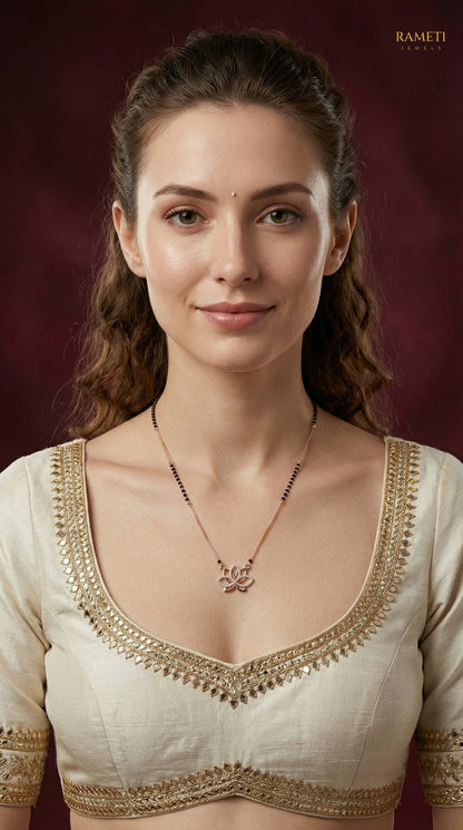 Hiral Traditional Heritage Collection Mangalsutra worn by model - Rameti Jewels