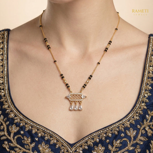 Detailed view of Harshita Minimalist Elegance Daily Wear Mangalsutra - Rameti Jewels