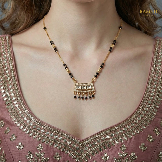 Detailed view of Hemani Sleek and Sophisticated Office Wear Mangalsutra - Rameti Jewels