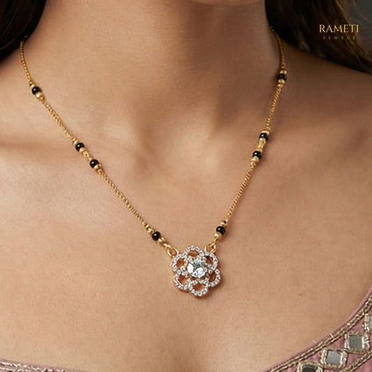 Idika Royal Heart Cut Designer Mangalsutra - Rameti Jewels