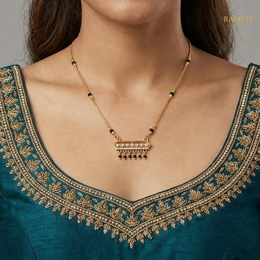 Detailed view of Ila Divine Protection Classic Mangalsutra - Rameti Jewels