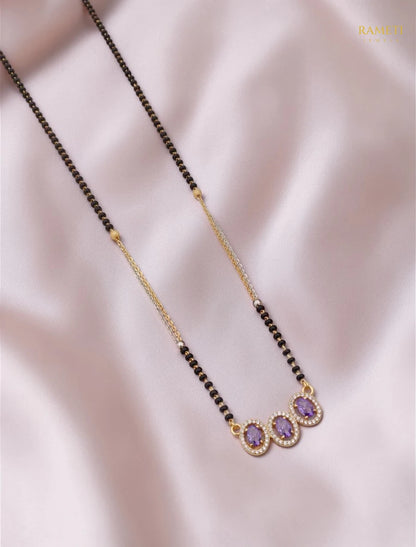Side profile and craftsmanship of Ina Traditional Heritage Collection Mangalsutra - Rameti Jewels