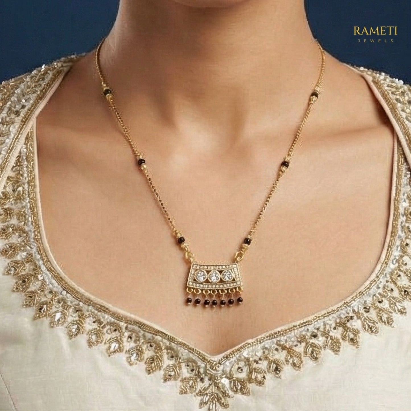 Ipsa Celebrity Inspired Modern Mangalsutra - Rameti Jewels