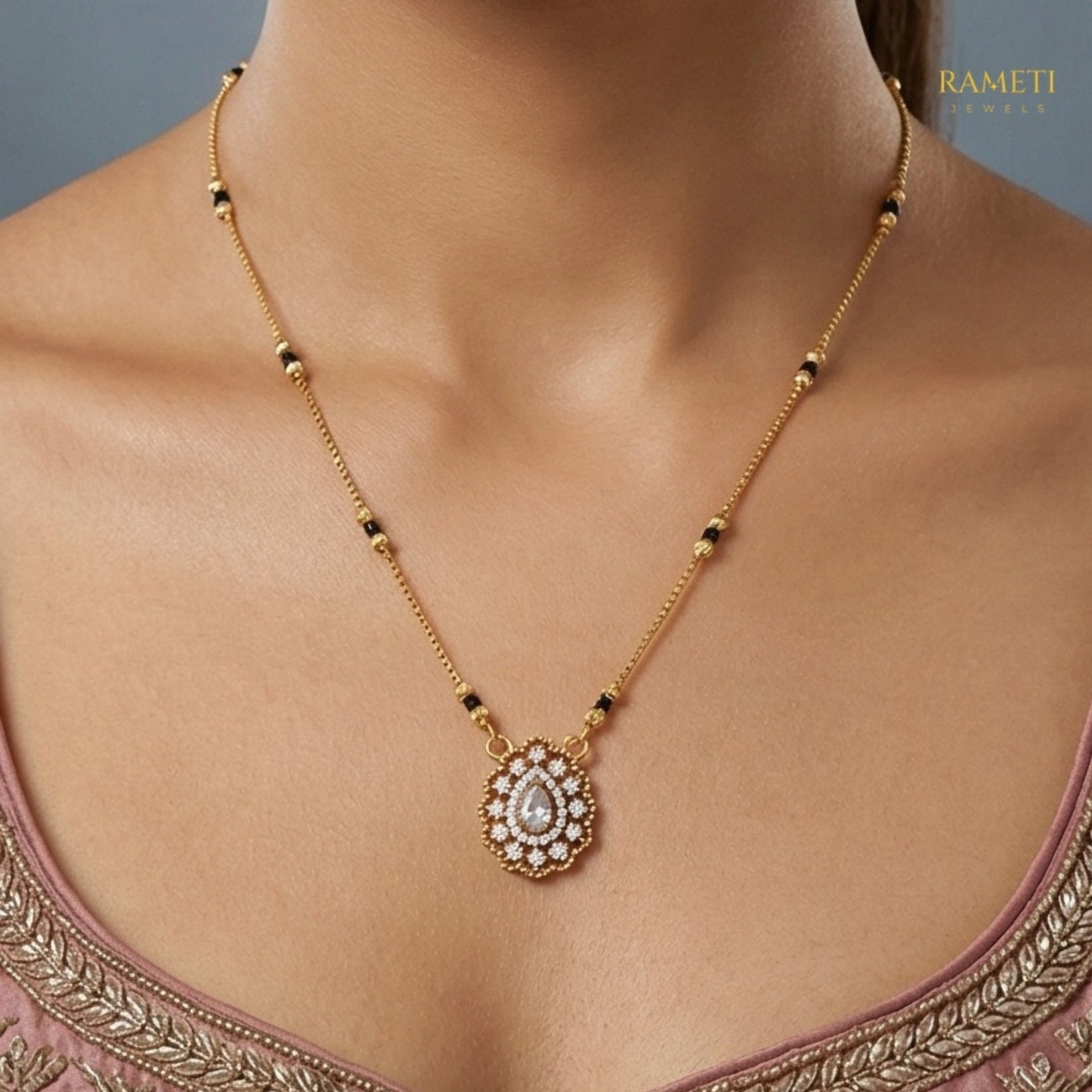 Ira Sleek and Sophisticated Office Wear Mangalsutra - Rameti Jewels