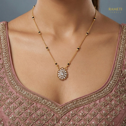 Detailed view of Ira Sleek and Sophisticated Office Wear Mangalsutra - Rameti Jewels
