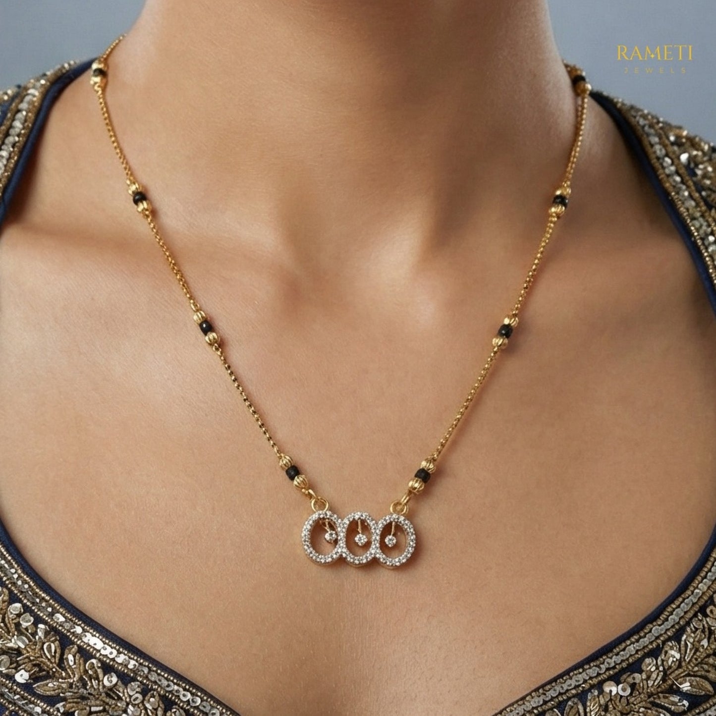 Isha Minimalist Elegance Daily Wear Mangalsutra - Rameti Jewels