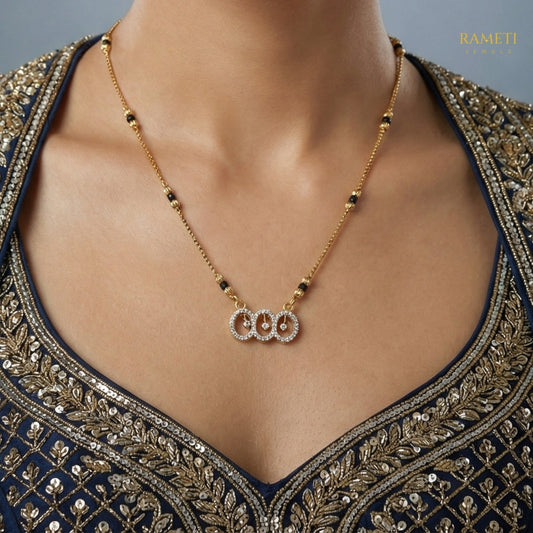 Detailed view of Isha Minimalist Elegance Daily Wear Mangalsutra - Rameti Jewels