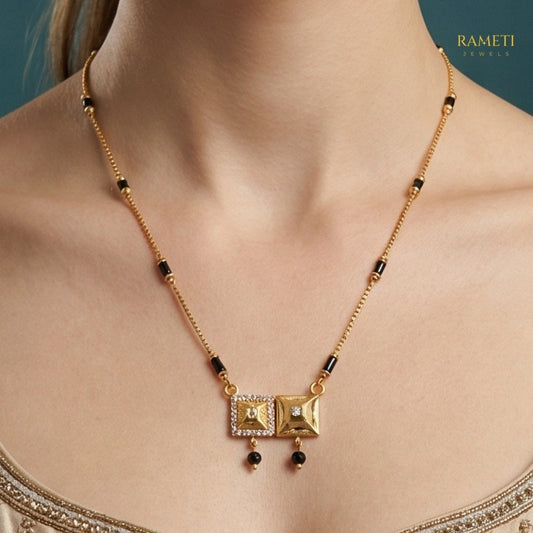 Janavi Minimalist Elegance Daily Wear Mangalsutra - Rameti Jewels