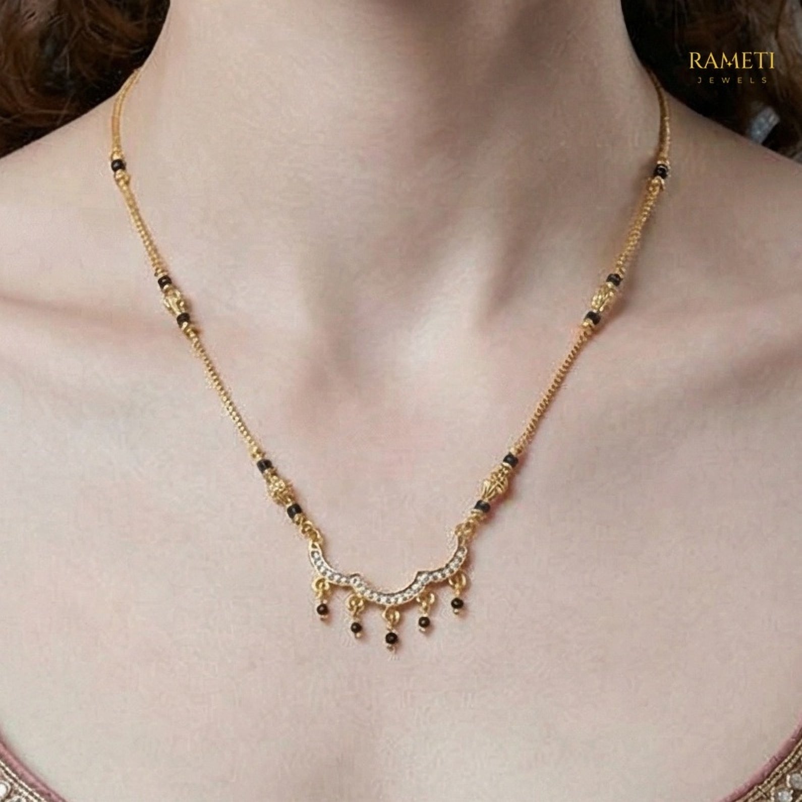 Jaya Celebrity Inspired Modern Mangalsutra - Rameti Jewels