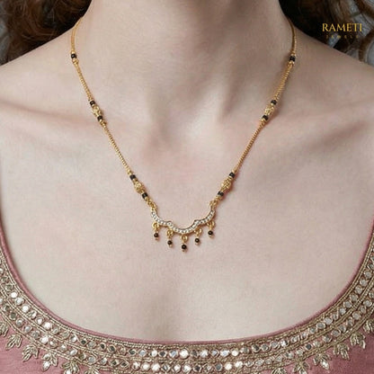 Detailed view of Jaya Celebrity Inspired Modern Mangalsutra - Rameti Jewels