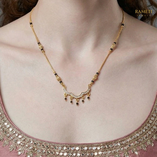 Detailed view of Jaya Celebrity Inspired Modern Mangalsutra - Rameti Jewels